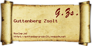 Guttenberg Zsolt névjegykártya